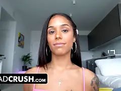 Dadcrush - sexy nasty laTina Babe Camila Cortez punished by big white dick