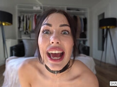 Blasen, Braunhaarige, Kehlenfick, Extrem, Deutsch, Hardcore, Selbstgemacht, Rau