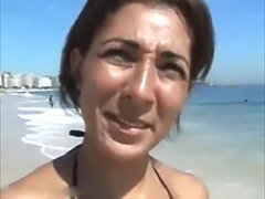 Cute amateur mature brazilian MILF Gets Fucked by Lucky Stranger During Vacation