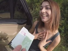 Mamada, Coche, Dinero, Público, Flaco, Estudiante, Chupando, Tetas