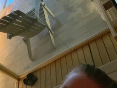 Public Orgasm In The Sauna! Wet Pussy Fingered - Leonie Pur