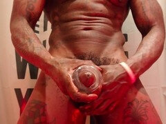 Africano, Americano, Verga grande, Papá, Gay, Masturbación, Chupando, Tatuaje