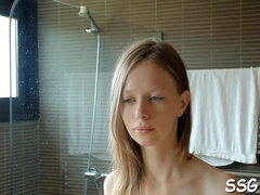 Raunchy blonde Russian perfection Gloria has a big cunny