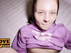 Sucer une bite, Hard, Petite femme, Pov, Chatte, Rousse roux, Douche, Pute