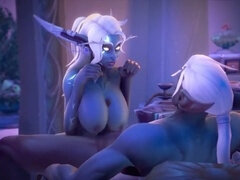 Naughty elf's massive breasts are perfect for one sinful purpose