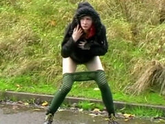 イギリス人, ディルド, フェティッシュ, 露出狂, Hd, 淫乱熟女, 公共, 一人