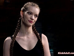 緊縛, 変態, ブロンド, フェティッシュ, 指いじり, フィストファック, グローブ, 赤毛