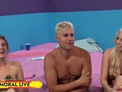 Кастинг, Садо мазо, Доминирование, Две девушки, Оргазм, Порка, Страпон, Втроем