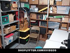 Ivory Logan, the naughty Ebony Teen, gets caught stealing & fucked hard in the store