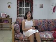 Teen's outfit vanishes in a fun magical strip tease