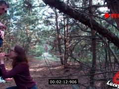 Sex and blowjob with a stranger in a park on a hidden camera.- Lucky69Pussy