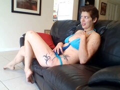 Bathing suit, girl scars, rump