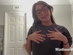 Cum glasses, perky tits, real relationship
