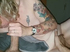 Leie, Blasen, Paar, Sperma im mund, Fingern, Selbstgemacht, Orgasmus, Muschi