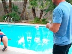 デカ尻, フェラチオ, 茶髪の, 口内発射, イく瞬間, オナニー, 剃毛, ティーン
