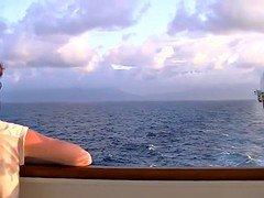 Candid Blue Toed Newlywed Feet on Cruise Ship