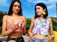 Mamada, Corridas, Natural, Al aire libre, Público, Flaco, Tatuaje, Trio