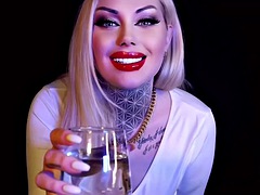 素人, ブロンド, フェティッシュ, キス, 淫乱熟女, 一人, タトゥー