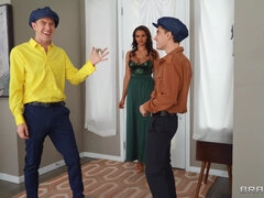 デカパイ, 巨乳な, 気狂い, 異人種間, 母, パーティ, 三人, オッパイの