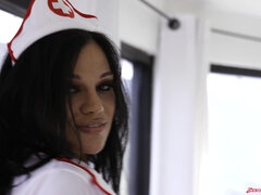 Braunhaarige, Milf, Mutti, Krankenschwester, Erotischer film, Solo, Uniform