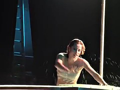 美女, ブロンド, 軟体, 一人, ストリップ, オッパイの