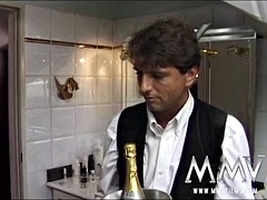 美女, デカチン, デカパイ, ブロンド, フェラチオ, 熟年, シャワー, オッパイの