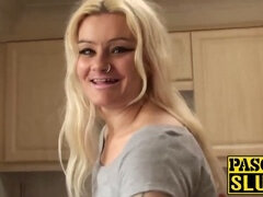 Enthousiasteling, Grote lul, Blond, Pijpbeurt, Dik