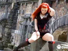 Cougar, Fingering, Milf, Outdoor, Redhead, Socks, Solo, Toys