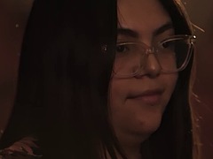 Chubby girlfriend in bondage enjoys soft and slow bdsm sex with her boyfriend