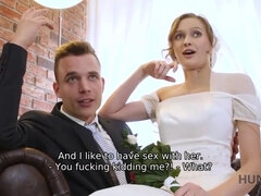 フェラチオ, 結婚, 赤毛, ティーン, オッパイの, のぞき, 結婚式