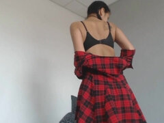 Pigtailed Brunette Teen Masturbation Solo - Toys
