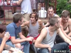 Bukkaké, Tir de sperme, Partouze, Homosexuelle