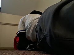 素人, イく瞬間, 足, フェティッシュ, 足フェチ, 姉妹