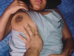 Inexperienced young girl gets doggy-style fucked and filled up with cum