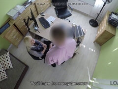 Loan4k. blonde-haired miss gets sissy pounded hard in loan...