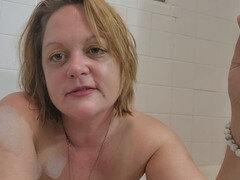 Bathroom, Feet, Milf, Smoking