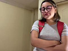 Anal, Chica, Dormitorio, Residencia universitaria, Pies, Sexo duro, Pantaletas, Pov