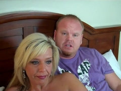 デカパイ, ブロンド, イマラチオ, チン, 淫乱熟女, スインガー