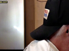 素人, アナル, ズームショット, イマラチオ, 眼鏡, のぞき穴, 異人種間, 熟年