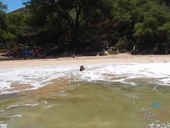 Amateur, Plage, Bikini, Exhib, Petite amie, De plein air, Public, Voyeur