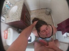 Cuarto de baño, Verga grande, Mamada, Corridas faciales, Enorme, Latina, Puta