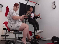 Short-haired BBW amazing porn scene