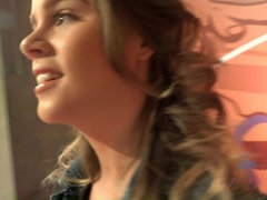 Amateur, Bathroom, Big tits, Blonde, Dress, Girlfriend, Pov, Tits