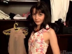 茶髪の, 彼女, オナニー, 乳首, 小柄, オマンコ, ティーン, オッパイの