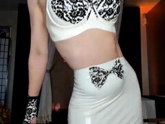 美女, デカパイ, 茶髪の, ドレス, フェティッシュ, オマンコ, 剃毛, いじめ