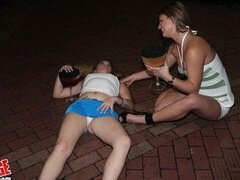 No sex play with partying drink babes Emma Lynn and Kaylee Daniels