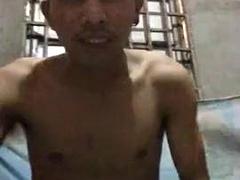Aziatisch, Grote lul, Homo, Handbeurt, Webcamera
