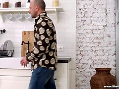 アナル, 美人, フェラチオ, 茶髪の, Hd, 恥ずかしがりや, ストリッピング, フェラする