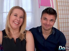 ブロンド, エロ熟女, 浮気する, チン, 母, ペニス, 剃毛, 妻