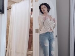Mamada, Morena, Engañando, Estilo perrito, Corridas faciales, Mamá, Montar, Tatuaje